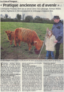 Eco paturage Courrier de L'ouest