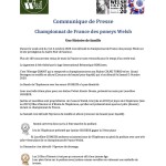 Communique de Presse Welsh Championnat de france